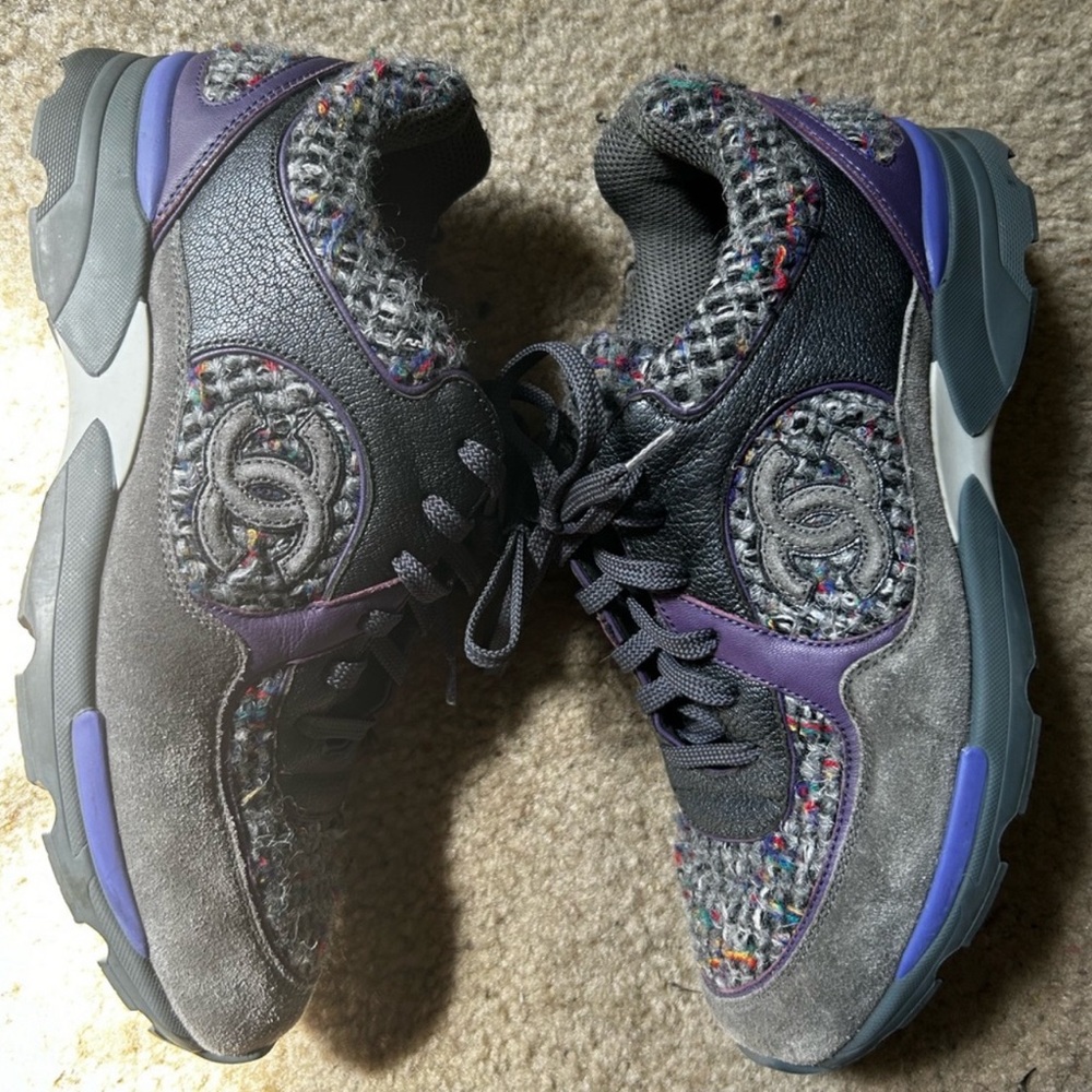 Chanel Purple Sneaker Authentic